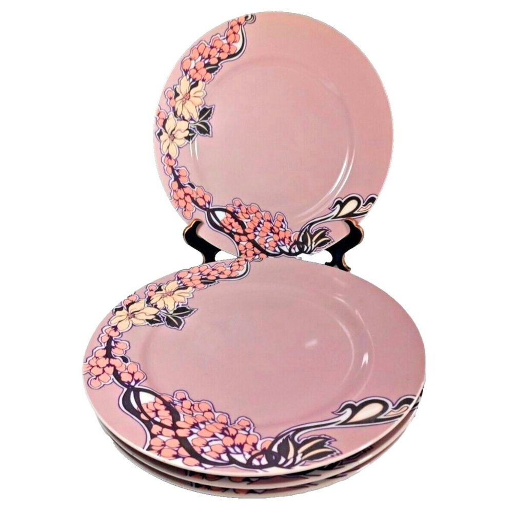 4 Georges Briard Floral Parisienne Art Nouveau Wisteria Floral Dinner Pl…